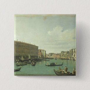 Badge Carré 5 Cm Le canal grand du pont de Rialto