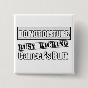 Badge Carré 5 Cm Le cancer de poumon ne touchent pas à donner un