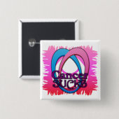 Badge Carré 5 Cm Le Cancer suce le bouton (Devant & derrière)