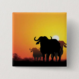 Badge Carré 5 Cm Le Cap Buffalo