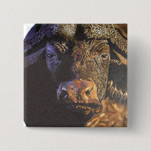 Badge Carré 5 Cm Le Cap Buffalo
