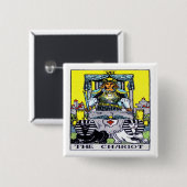 Badge Carré 5 Cm Le char (Devant & derrière)