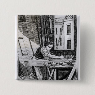Badge Carré 5 Cm Le charpentier