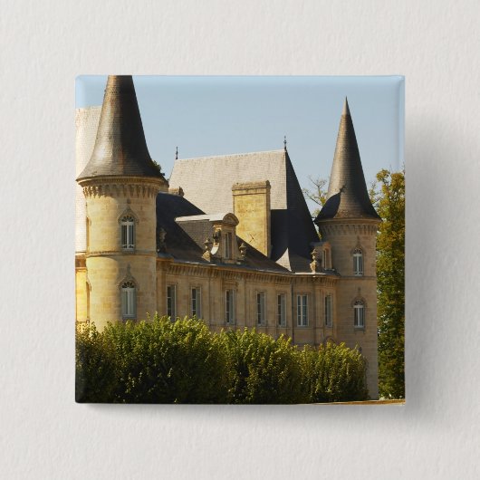 Badge Carré 5 Cm Le Château Baron Pichon Longueville à (Devant)