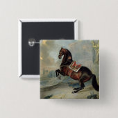 Badge Carré 5 Cm Le cheval de baie foncé 'Valido (Devant & derrière)