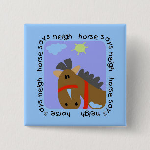 Badge Carré 5 Cm Le cheval indique des T-shirts et des cadeaux d'he