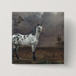 Badge Carré 5 Cm Le cheval pie, 1653