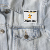 Badge Carré 5 Cm Le chimio final courent beaucoup - leucémie (En situation)