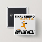 Badge Carré 5 Cm Le chimio final courent beaucoup - leucémie (Devant & derrière)