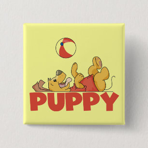 Badge Carré 5 Cm Le chiot joue des T-shirts et des cadeaux