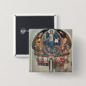 Badge Carré 5 Cm Le Christ dans la gloire 2 (Devant & derrière)