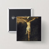Badge Carré 5 Cm Le Christ sur la croix, 1672 (Devant & derrière)