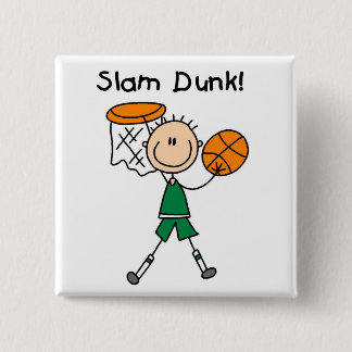 Badge Carré 5 Cm Le claquement de basket-ball trempent le T-shirts