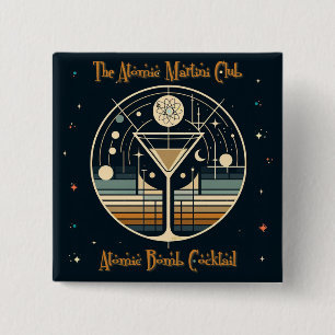 Badge Carré 5 Cm Le cocktail Atomic Bomb du Atomic Martini Club