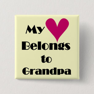 Badge Carré 5 Cm Le coeur appartient aux T-shirts et aux cadeaux de