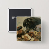 Badge Carré 5 Cm Le compagnon de la garde-chasse (Devant & derrière)