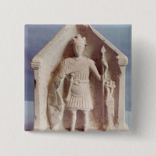 Badge Carré 5 Cm Le comprimé votif militaire, a trouvé chez Bisle