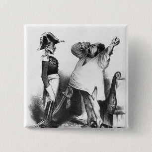 Badge Carré 5 Cm Le compte Villaflor indiquant l'empereur Brésil d