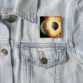 Badge Carré 5 Cm Le concept artistique d'un corps céleste (En situation)