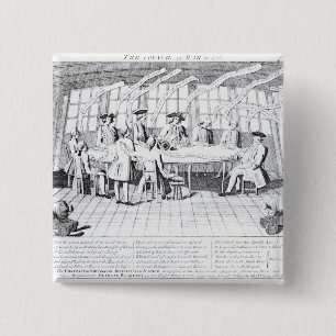 Badge Carré 5 Cm Le Conseil de la guerre en 1756