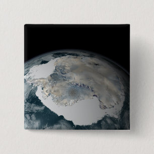 Badge Carré 5 Cm Le continent gelé de l'Antarctique