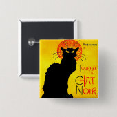 Badge Carré 5 Cm Le Conversation Noir Vintage (Devant & derrière)