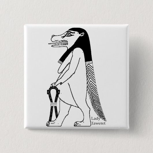 Badge Carré 5 Cm Le corps d'une déesse : (Devant)