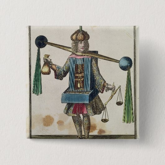 Badge Carré 5 Cm Le costume du monnayeur (Devant)