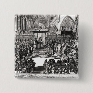 Badge Carré 5 Cm Le couronnement du Roi George I