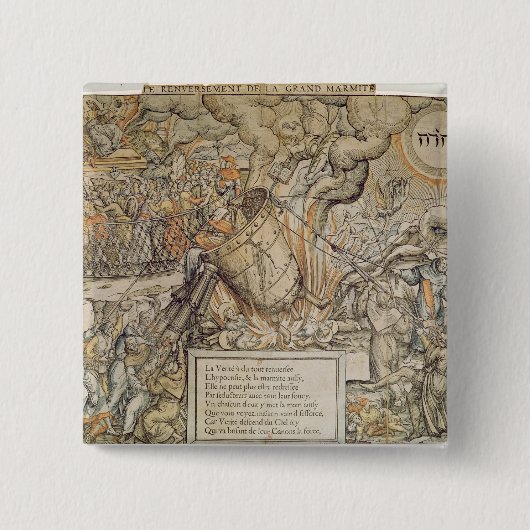 Badge Carré 5 Cm Le creuset de renversement (Devant)