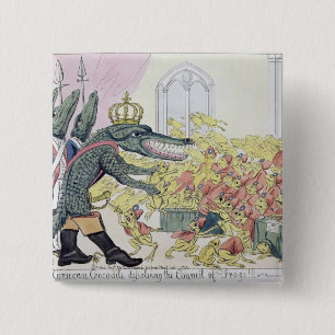 Badge Carré 5 Cm Le crocodile corse