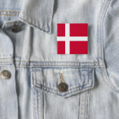 Badge Carré 5 Cm le Danemark (En situation)