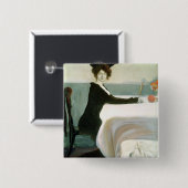 Badge Carré 5 Cm Le déjeuner (Devant & derrière)