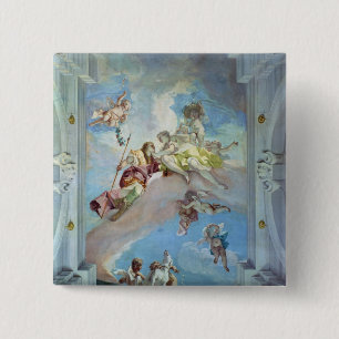 Badge Carré 5 Cm Le départ de Vénus d'Adonis, 1707-08 (fresque)