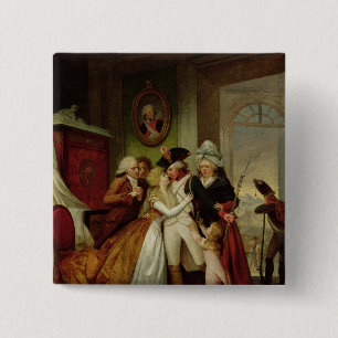 Badge Carré 5 Cm Le départ des volontaires