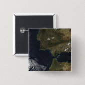 Badge Carré 5 Cm Le détroit de Gibraltar (Devant & derrière)