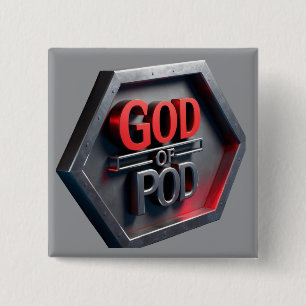 Badge Carré 5 Cm Le Dieu du PDV (Imprimer sur demande)