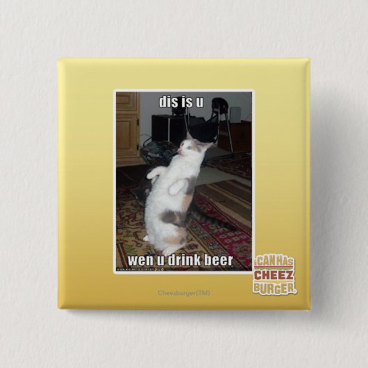 Badge Carré 5 Cm le DIS est u (Devant)