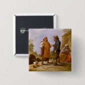 Badge Carré 5 Cm Le diseur de bonne aventure (Devant & derrière)