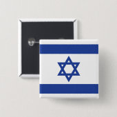 Badge Carré 5 Cm Le drapeau israélien (Devant & derrière)