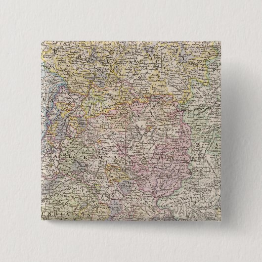 Badge Carré 5 Cm Le duché de Francia, Alemannia, Bavière (Devant)