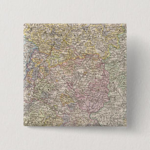 Badge Carré 5 Cm Le duché de Francia, Alemannia, Bavière