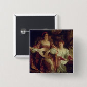 Badge Carré 5 Cm Le duo (huile sur la toile) (Devant & derrière)