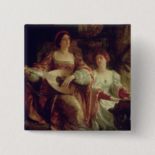 Badge Carré 5 Cm Le duo (huile sur la toile)