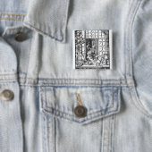 Badge Carré 5 Cm Le fabricant d'armure, gravé par Hartman Schopper (En situation)