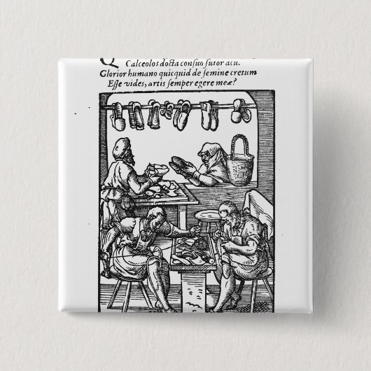 Badge Carré 5 Cm Le fabricant de chaussure (Devant)