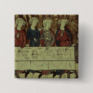 Badge Carré 5 Cm Le festin d'anniversaire de Nubien, roi de