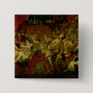 Badge Carré 5 Cm Le festin du Belshazzar