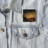 Badge Carré 5 Cm Le feu (En situation)