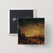 Badge Carré 5 Cm Le feu (Devant & derrière)